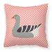 Pilgrim Goose Pink Check Fabric Decorative Pillow