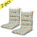 2 Pack High Back Chair Cushion 44x21x5 inch Indoor&Outdoor Chair Cushion High Rebound Foam Chair Cushions Patio Garden Decor