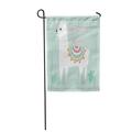 LADDKE Colorful Cactus Cute Llama Cartoon Pink Baby Boho Character Garden Flag Decorative Flag House Banner 12x18 inch