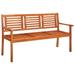 Carevas 3-Seater Patio Bench 59.1 Solid Eucalyptus Wood