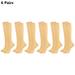 6 Pairs Running Fitness Men Women Medical Knee High Graduated Compression Socks for Outdoor Sports