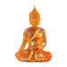 Antique Buddha Statue for Home Decor Thai Shakyamuni Sitting Statue Resin Great orange 10x7x17cm