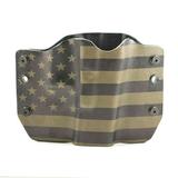 Outlaw Holsters: Green & Black USA Flag OWB Kydex Gun Holster for Springfield XDS 4.0 w/Crimson Trace Green Right Handed.