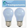 2-Pack 241555401 Refrigerator Light Bulb Replacement for Kenmore / Sears 25374863404 Refrigerator - Compatible with Frigidaire 241555401 Light Bulb