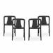 Klair Outdoor Stacking Dining Chair - Set of 4 - Black