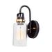 Maxim 30170CLBZGLD 5 in. Magnolia One-Light Wall Sconce Bronze & Gold