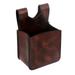 TOURBON Hunting Accessories Leather Ammo Cartridges Bag Shotgun Shell Pouch with 2 Bullet Loop for 12/16/20 Gauge Clay Trap Shooting Case Brown