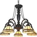 RADIANCE Goods Tiffany-Style 5 Light Mission Large Chandelier 27 Wide