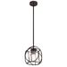 RADIANCE goods Transitional 1 Light Oil Rubbed Bronze Mini Pendant Ceiling Fixture 10 Wide