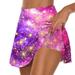 symoid Womens Workout Bottoms- Print Casual Summer Skinny Sports Stretch Tennis Shorts Pants XL