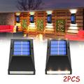 2PCS Solar Outdoor LED Lamp Wall Lighting Led Solar Deck Lights Solar Led Step Lights for Patio Pool Stairs Step and Pathway