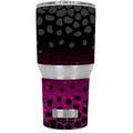 Skin Decal Vinyl Wrap for RTIC 30 oz Tumbler Cup Stickers Skins Cover (6-piece kit) / Spotted Pink Black Wallpaper