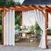 Sheer Outdoor Curtain for Patio Water Resistant Privacy Window Curtains Panels with Rustproof Steel Grommet Top in Front Porch Pergola Cabana Gazebo Set of 2 Panels