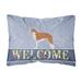 Carolines Treasures BB5503PW1216 Borzoi Russian Greyhound Welcome Canvas Fabric Decorative Pillow