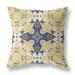 HomeRoots 411145 16 in. Diamond Star Indoor & Outdoor Zippered Throw Pillow Yellow & Blue