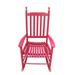 Rocking Chair for Porch Wooden Rocker Chair Reclining Seat with High Back Slat All-Weather Resistant Porch Rocker for Garden Patio Balcony Backyard Blue