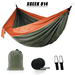 XGEEK Hammock Single Double Camping Lightweight Portable Hammock for Outdoor Hiking Travel Backpacking - Nylon Hammock Swing - Support 400lbs Suitable for Traveling Beach Backyard Courtyard Hiking