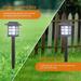 8pcs White LED Solar Lantern Torch Light Garden Landscape Lighting