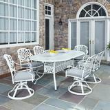 Homestyles Capri White 7 Piece Outdoor Dining Set