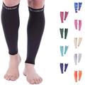 Doc Miller Calf Compression Sleeve Men and Women - 20-30mmHg Shin Splint Compression Sleeve Recover Varicose Veins Torn Calf and - 1 Pair Calf Sleeves Black Color - X-Large Size