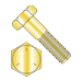 Hex Bolts Grade 5 Yellow Zinc 7/8 -9 x 10 (Quantity: 10 pcs) Partially Threaded UNC Thread (Thread Size: 7/8 ) x (Length: 10 )