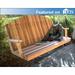 6 Red Cedar Blue Mountain Fanback Porch Swing