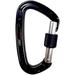 UST Spring Loaded D Shaped Locking Carabiner for Clipping to Gear While Hiking Fishing Camping and Outdoor Adventure Black