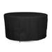 Covermates Round Firepit Cover - Heavy-Duty Polyester Weather Resistant Drawcord Hem Fire Pit Covers-Ripstop Black