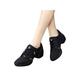 Daeful Dance Sneakers Women Breathable Athletic Walking Dance Shoes Lace Up Lightweight Tennis Sports Shoes Black Gold 5.5