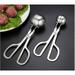 2 PCS Stainless Steel Meatball Maker Tongs None-Stick Meatball Maker Cake Pop Ice Tongs Cookie Dough Scoop for Kitchen (Ball Size 1.38 & 1.97 )