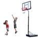 Hassch Portable Removable Basketball System Basketball Hoop Teenager Pvc Transparent Backboard With Adjustable Height 7Ft - 8.5Ft