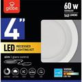 Globe 3000434 60 watt Frost White 4 in. W Metal LED Recessed Light