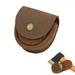 TOURBON Portable Sharpening Stone Pouch Leather Waist Bag Tool Whetstone Pouch Brown