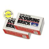 US Pumice Jumbo Pumie Scouring Brick for Large Surface Cleaning Removes Lime Scale Rust Calcium - Pool Pumice Stone Tile Cleaner Barbecue Cleaning Stone No Chemicals Hand Safe Pack of 2