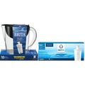 Brita Large 10 Cup Water Filter Pitcher with 7 Standard Filters BPA Free Pacifica Black