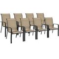 Costway Set of 8 Patio Dining Chair stackable Camping Garden Deck No Assemble