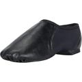 Unisex PU Leather Upper Slip-on Jazz Shoe with Circle Elastic for Women and Men s Dance Shoes