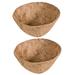 HES 2Pcs Round Balcony Hanging Bonsai Basket Liner Coconut Shell Flower Pot Planter