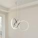 Modern LED Chandeliers 3000K Dimmable Curved Irregular Ring Ceiling Light Circular Pendant Light Fixture Contemporary Hanging Lamp for Dining Room Living Room Bedroom Kitchen Island and Entryway