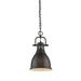 Duncan Small Chain Pendant in Rubbed Bronze with a Rubbed Bronze Shade