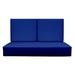 RSH DÃ©cor Indoor Outdoor Foam Deep Seating Loveseat Cushion Set 46â€� x 26â€� x 5â€� Seat and 23â€� x 21â€� x 3â€� Back Royal Blue