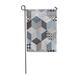 LADDKE Gray Plaid with Cubes and Stars from Patches Patchwork in Grey Tones Interior De Garden Flag Decorative Flag House Banner 28x40 inch