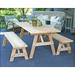 Red Cedar 27 Wide 10 Picnic Table with (4) 5 Benches