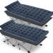 Set of 2 Folding Camping Cot Sleeping Cot Bed Tent Cot with Mattress Carry Bag Extra Wide Sturdy Heavy Duty Holds Up to 880 Lbs Lightweight Comfortable for Outdoor&Indoor