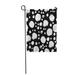LADDKE Black and White Round Brush Strokes Grungy Abstract Circles Geometric Doodle Garden Flag Decorative Flag House Banner 12x18 inch