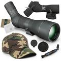 Vortex Optics Razor HD 27-60X85 (Angled) Spotting Scope with Free Hat (Camo Forest) and Lens Cleaning Pen Bundle