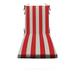 RSH DÃ©cor Indoor Outdoor Foam Chaise Lounge Chair Cushion Red & White Stripe