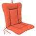 21 x 38 Sunbrella Melon Euro Style Knife Edge Outdoor Chair Cushion with Ties and Hanger Loop