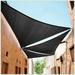 ColourTree 9 x 13 x 15.8 Black Right Triangle Sun Shade Sail Canopy Mesh Fabric UV Block & Water Air Permeable - Commercial Heavy Duty - 190 GSM - 3 Years Warranty - Custom Make