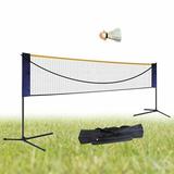 Fichiouy 20ft Portable Standard Badminton Net Set Double Court Volleyball Tennis with Bag Height Adjustable